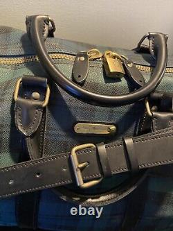 Vintage Polo Ralph Lauren Tartan Blackwatch Duffle Weekender Travel Bag Luggage