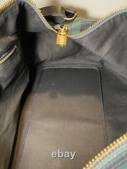 Vintage Polo Ralph Lauren Tartan Blackwatch Duffle Weekender Travel Bag Luggage
