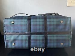 Vintage Polo Ralph Lauren Tartan Blackwatch Duffle Weekender Travel Bag Luggage