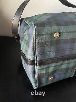 Vintage Polo Ralph Lauren Tartan Blackwatch Duffle Weekender Travel Bag Luggage