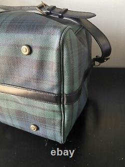 Vintage Polo Ralph Lauren Tartan Blackwatch Duffle Weekender Travel Bag Luggage