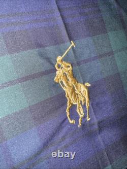 Vintage Polo Ralph Lauren Tartan Plaid Blue Green Doorman Hook Umbrella NEW NOS