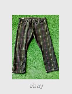 Vintage Polo Ralph Lauren Tartan Plaid Varick Jeans 40 x 32