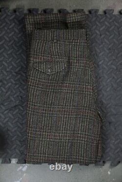 Vintage Polo Ralph Lauren Thick Wool Tweed Herringbone Pleated Pants 32