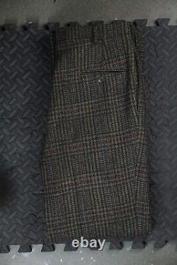 Vintage Polo Ralph Lauren Thick Wool Tweed Herringbone Pleated Pants 32