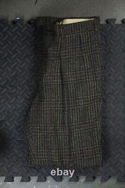 Vintage Polo Ralph Lauren Thick Wool Tweed Herringbone Pleated Pants 32