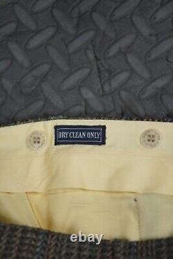 Vintage Polo Ralph Lauren Thick Wool Tweed Herringbone Pleated Pants 32