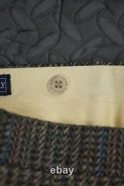 Vintage Polo Ralph Lauren Thick Wool Tweed Herringbone Pleated Pants 32
