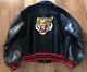 Vintage Polo Ralph Lauren Tiger Head Wool Leather Sleeve Jacket Rare Size Xl