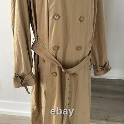 Vintage Polo Ralph Lauren Trench Coat Men XL Tan Khaki Belt Military