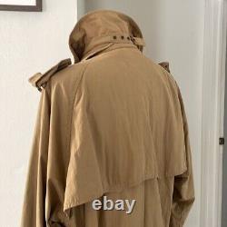 Vintage Polo Ralph Lauren Trench Coat Men XL Tan Khaki Belt Military