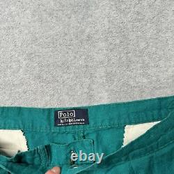 Vintage Polo Ralph Lauren Trousers Mens 34x32 Linen Buckle Back Made in USA 80s