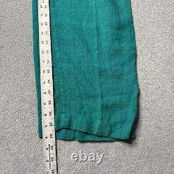 Vintage Polo Ralph Lauren Trousers Mens 34x32 Linen Buckle Back Made in USA 80s