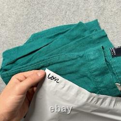 Vintage Polo Ralph Lauren Trousers Mens 34x32 Linen Buckle Back Made in USA 80s