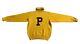 Vintage Polo Ralph Lauren Turtleneck Wool Knit P Sweater Letterman M Yellow Rare