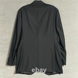 Vintage Polo Ralph Lauren Tuxedo 42L 36x34 Italy Black Virgin Wool Suit Luxury