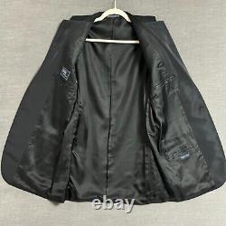 Vintage Polo Ralph Lauren Tuxedo 42L 36x34 Italy Black Virgin Wool Suit Luxury