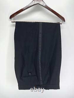Vintage Polo Ralph Lauren Tuxedo Suit 2 Wool Satin Black USA Made 46 34x32