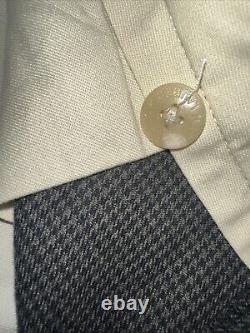 Vintage Polo Ralph Lauren Tweed Pants Mens 34x29 Pleated Cuffed Cotton Wool Gray