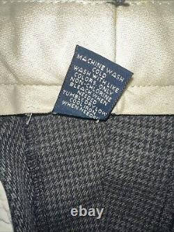 Vintage Polo Ralph Lauren Tweed Pants Mens 34x29 Pleated Cuffed Cotton Wool Gray