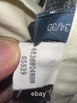 Vintage Polo Ralph Lauren Tweed Pants Mens 34x29 Pleated Cuffed Cotton Wool Gray