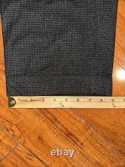 Vintage Polo Ralph Lauren Tweed Pants Mens 34x29 Pleated Cuffed Cotton Wool Gray