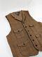 Vintage Polo Ralph Lauren Tweed Vest Xl Lambswool Rugby Style Brown Belt Euc