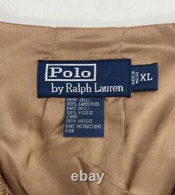 Vintage Polo Ralph Lauren Tweed Vest XL Slim L RRL Style Rugby Brown Wool Belt