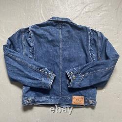 Vintage Polo Ralph Lauren Type II 2 Style Denim Work Trucker Jacket Made USA L