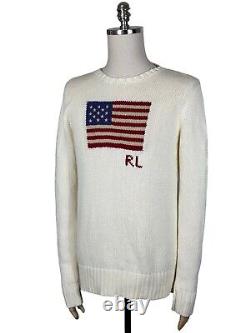 Vintage Polo Ralph Lauren USA Flag Knitted Sweater Size S/M