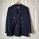 Vintage Polo Ralph Lauren Usa Iconic Doeskin Blazer Navy Blue Double Breasted 40