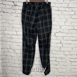 Vintage Polo Ralph Lauren USA Wool Tartan Plaid Pants 32 x 32 Pleated Cuffed