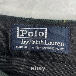 Vintage Polo Ralph Lauren USA Wool Tartan Plaid Pants 32 x 32 Pleated Cuffed