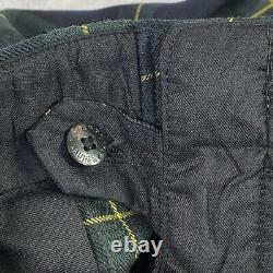 Vintage Polo Ralph Lauren USA Wool Tartan Plaid Pants 32 x 32 Pleated Cuffed