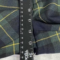Vintage Polo Ralph Lauren USA Wool Tartan Plaid Pants 32 x 32 Pleated Cuffed