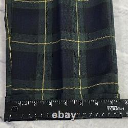 Vintage Polo Ralph Lauren USA Wool Tartan Plaid Pants 32 x 32 Pleated Cuffed