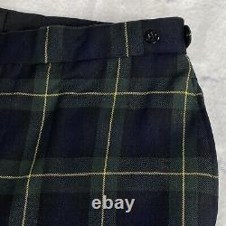 Vintage Polo Ralph Lauren USA Wool Tartan Plaid Pants 32 x 32 Pleated Cuffed