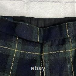 Vintage Polo Ralph Lauren USA Wool Tartan Plaid Pants 32 x 32 Pleated Cuffed