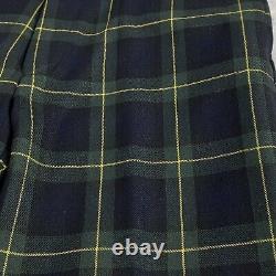 Vintage Polo Ralph Lauren USA Wool Tartan Plaid Pants 32 x 32 Pleated Cuffed