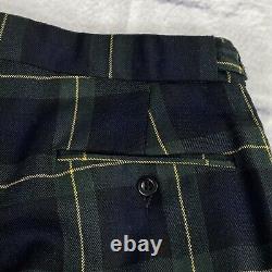 Vintage Polo Ralph Lauren USA Wool Tartan Plaid Pants 32 x 32 Pleated Cuffed