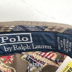 Vintage Polo Ralph Lauren U. S. S. Eagle Dragon Hat Cap OS Leather Strap Rare NWT