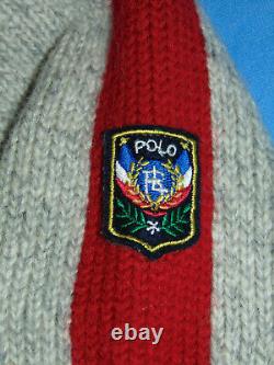 Vintage Polo Ralph Lauren Uni Crest Sweater 100% Wool sz Large EUC