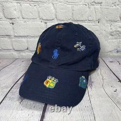 Vintage Polo Ralph Lauren University Crest Leatherman Embroidered Hat Cap RARE