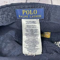 Vintage Polo Ralph Lauren University Crest Leatherman Embroidered Hat Cap RARE