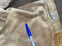 Vintage Polo Ralph Lauren Unlined Suede Leather Trucker Jacket Size XL