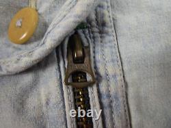 Vintage Polo Ralph Lauren Vest Mens XXL Blue Denim Utility Hunting Fishing Talon