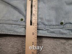 Vintage Polo Ralph Lauren Vest Mens XXL Blue Denim Utility Hunting Fishing Talon