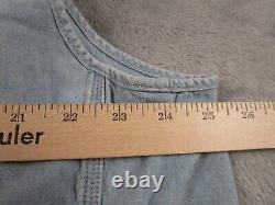 Vintage Polo Ralph Lauren Vest Mens XXL Blue Denim Utility Hunting Fishing Talon