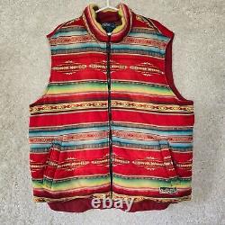 Vintage Polo Ralph Lauren Vest Mens XXL Full Zip Southwestern Aztec Missing Hood
