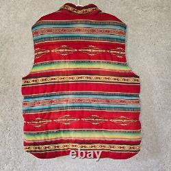Vintage Polo Ralph Lauren Vest Mens XXL Full Zip Southwestern Aztec Missing Hood